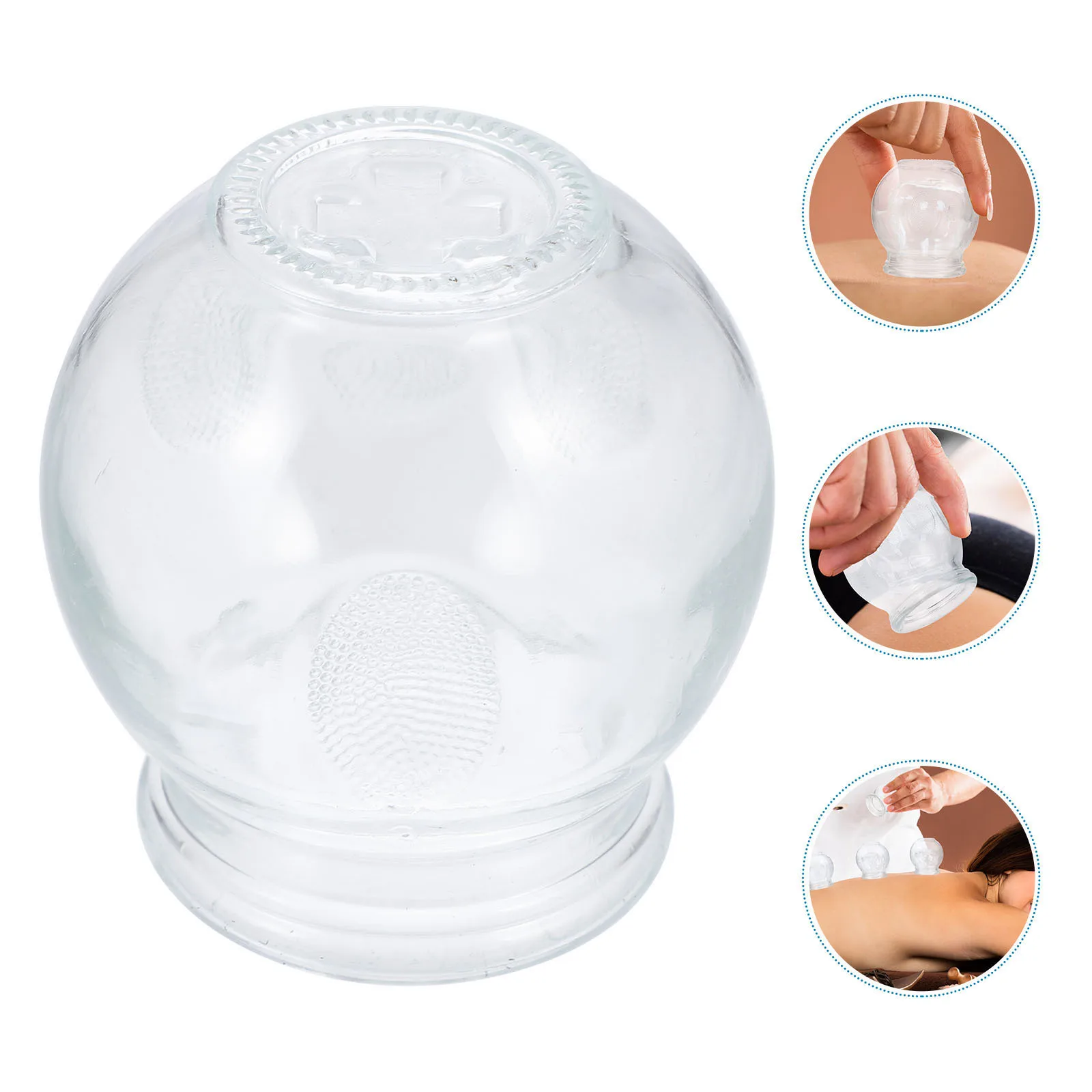 

7Pcs Glass Cupping Jars Strong Suction Household Use Body Care Therapy Device Round Smooth Mouth Design Thicken Home Cupping