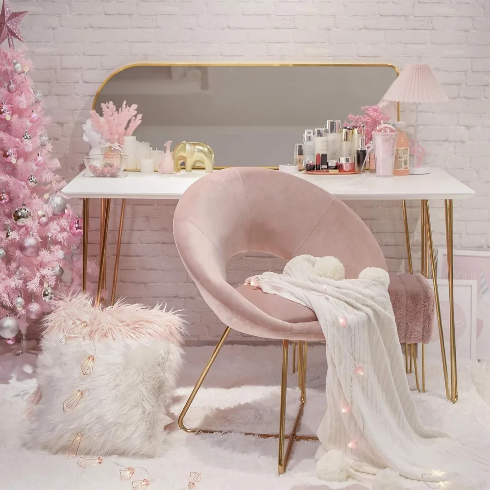 مجموعة من كراسي مخملية مكونة من كراسي الغرور المنجدة كرسي المكياج كرسي استقبال الضيوف كراسي الترفيه الذراع