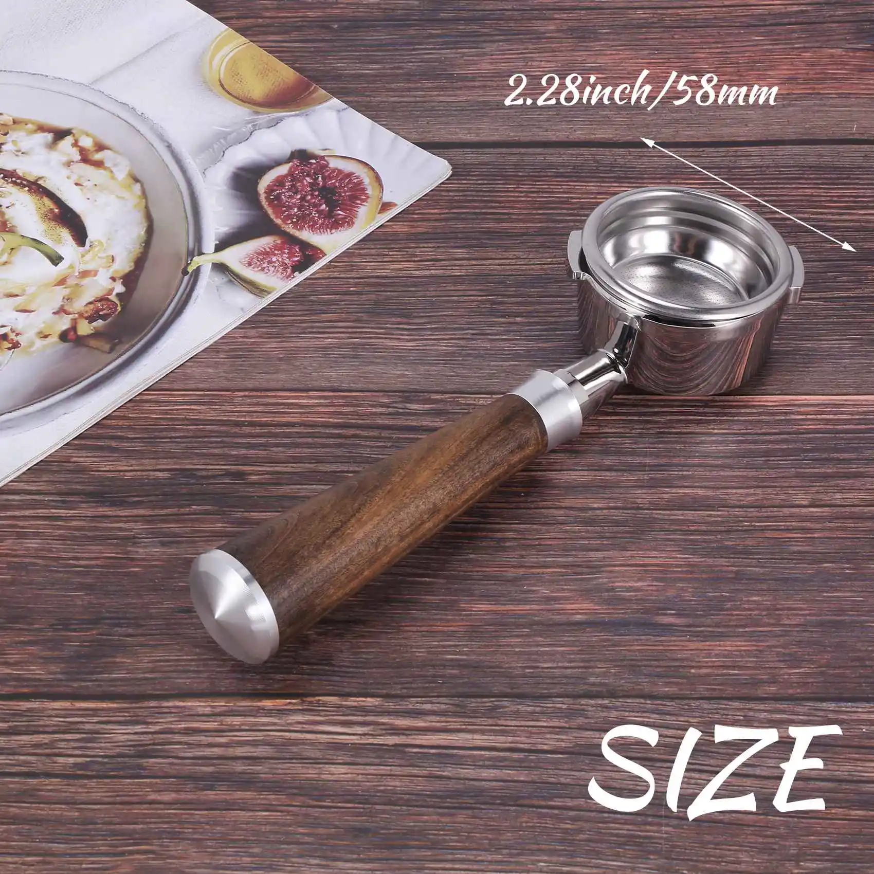 58Mm Coffee Bottomless Portafilter for Filter Basket Replacement Espresso Machine Accessory Coffee Tool A