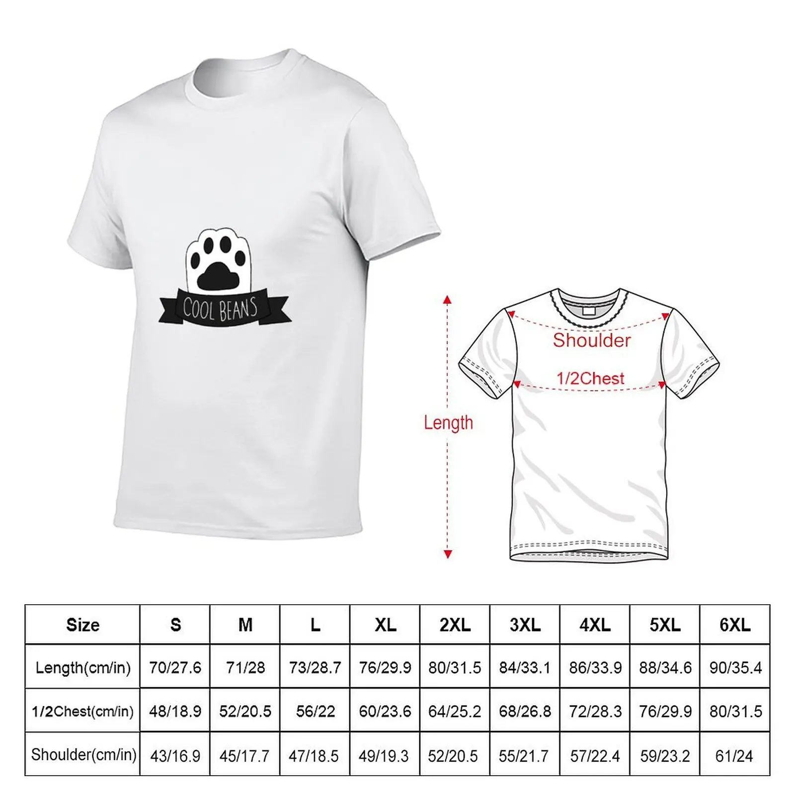 cool beans cat paw T-Shirt black cotton t-shirt plain for man package t shirts for man pack cotton T-Shirt