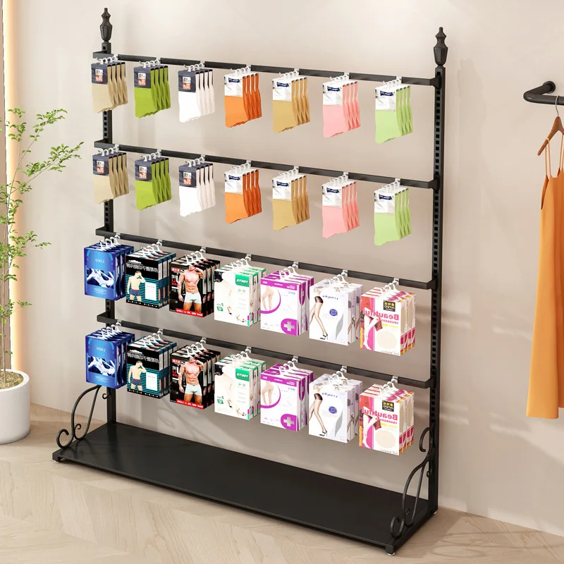 Clothing store socks shelf display rack Adjustable lifting upper wall panties shorts stockings pantyhose boxed jewelry shelf