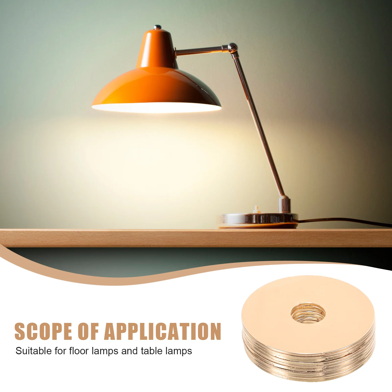 

10Pcs M10 Lampshade Collar Ring Stylish Design Long Lasting Floor Desk Lamps Lighting Accessories M10 Light Holder Ring