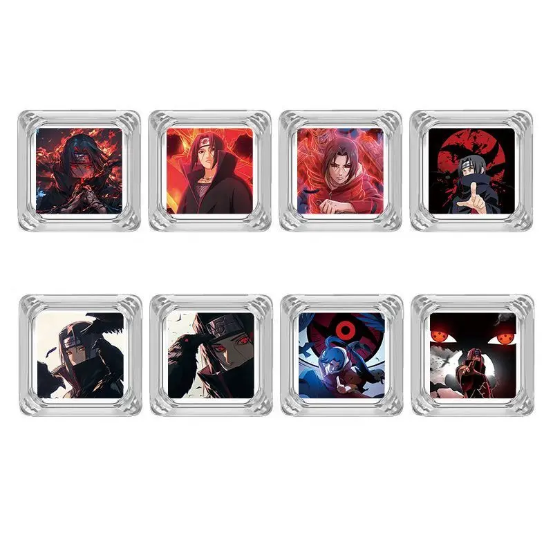 Naruto Uchiha Itachi Transparent Light-Transmitting PC Keycaps, Personalized Theme, Cross-Stem Mechanical Keyboard for Gaming