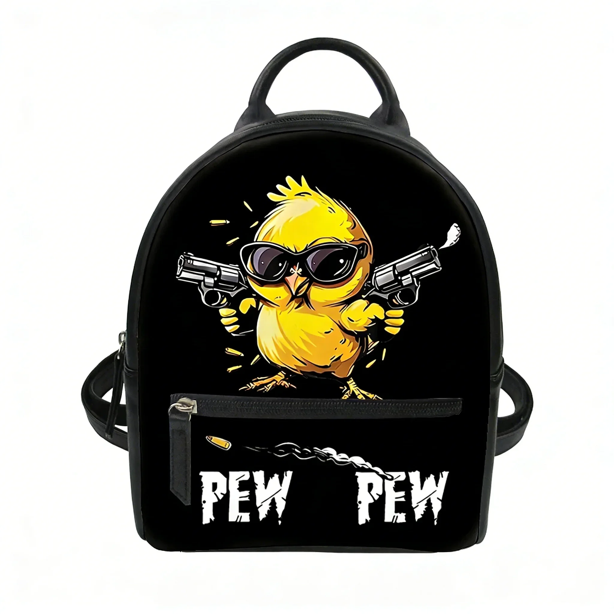 

Pew Pew Madafakas Fun Pattern Custom Backpack Purse Carter Schoolbags Double Shoulder Bag Mini Daypack Leather Travel Bag