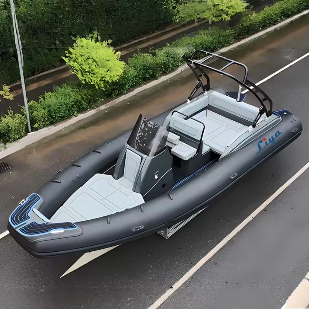 Liya 7.5m 25ft fiberglass hypalon inflatable boat  luxury rib boat