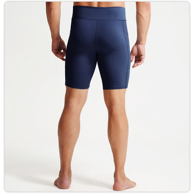 Kompressions-Shorts für Herren, schnell trocknend, Bodybuilding-Shorts, Fitness-Leggings, elastische Taille, Sport-Unterteile, Gym-Laufshorts für Herren – Detail 5