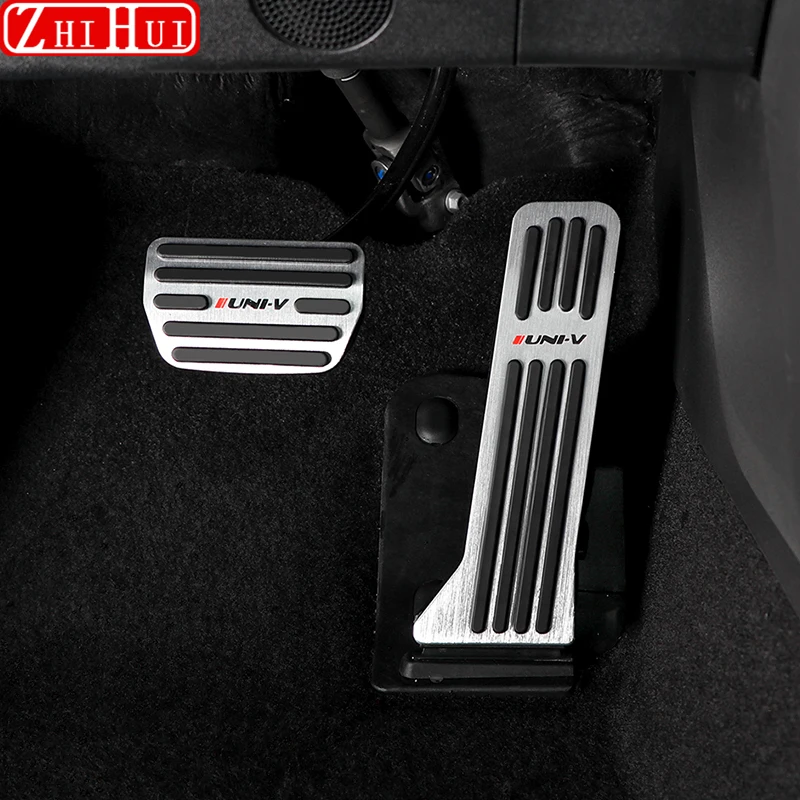 

For Changan UNI-V UNIV 2022-2024 Car Interior Gas Brake Panel Cover Sticker Aluminium Alloy Modification Auto Accessories 2PCS