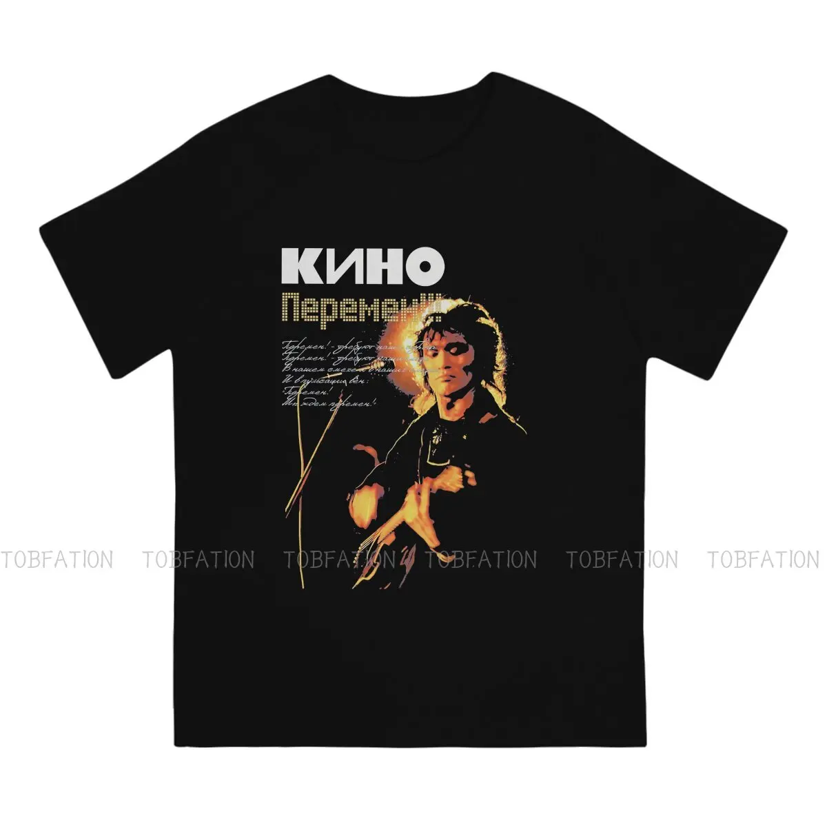 Viktor Tsoi Kino Russian Singer Crewneck TShirts Cool Man Clssic Print Men\'s T Shirt New Trend Tops Size S-6XL
