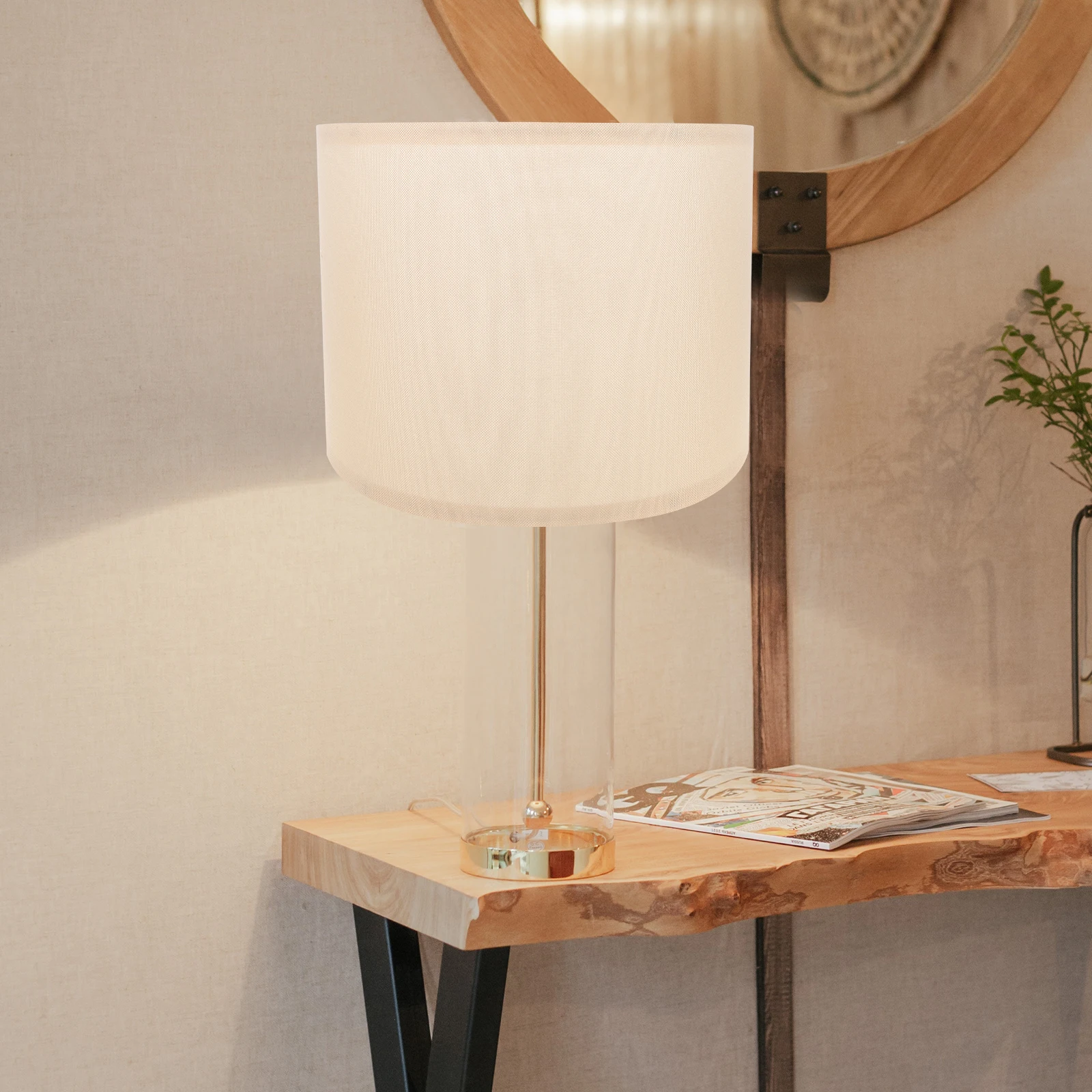 

Linen Lampshade Washable Soft Metal Table Floor Bedroom Living Room Decor Drum Shade Cover Small Wall Light Indoor Barrel