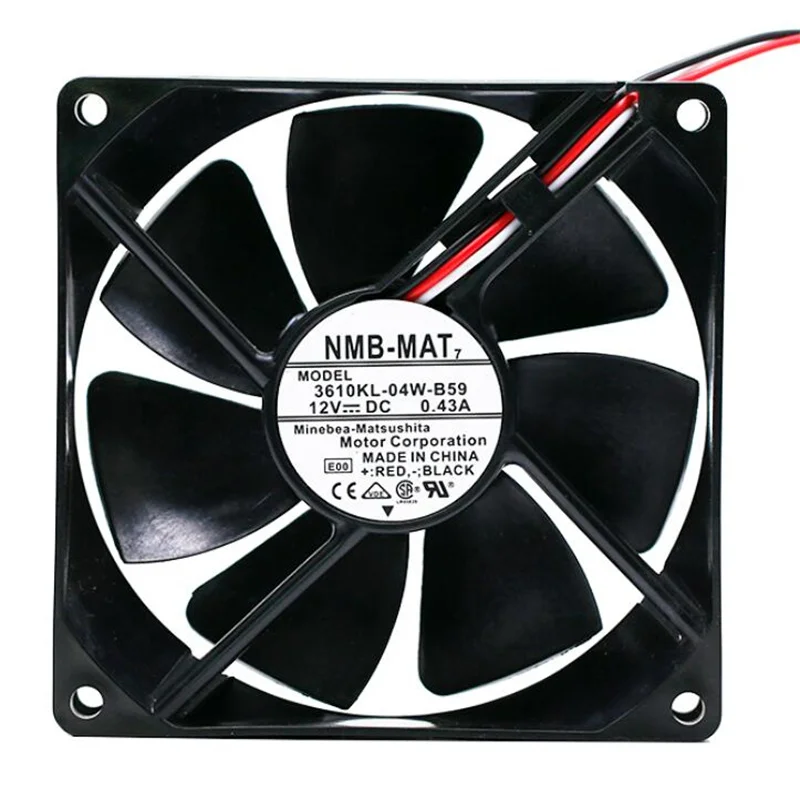 

NMB 9225 9CM 3610KL-04W-B59/B50 0.43A 12V Two-wire/three-wire large-volume chassis cooling fan