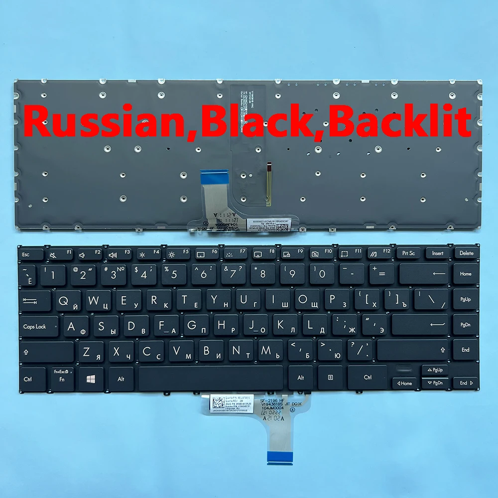 Keyboard Backlit Rusia untuk ASUS ZenBook UX363E UX363EA UX363J UX363JA X371EA UX371 UX371E UX371EA UXF3000 UXF3000E