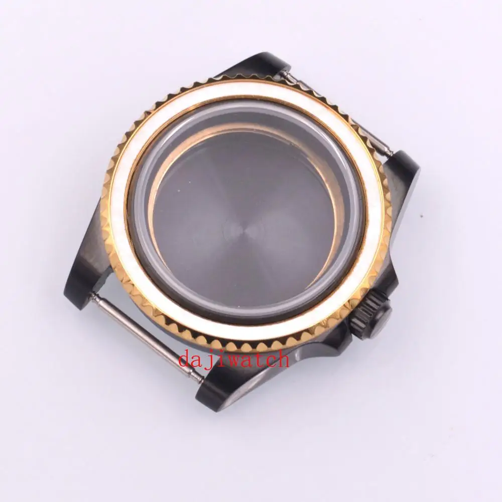 

40mm High Quality Luxury Stainless Steel PVD Case, Hardened Mineral Sapphire Glass Case 2824 2836 Miyota Movement Watch Case