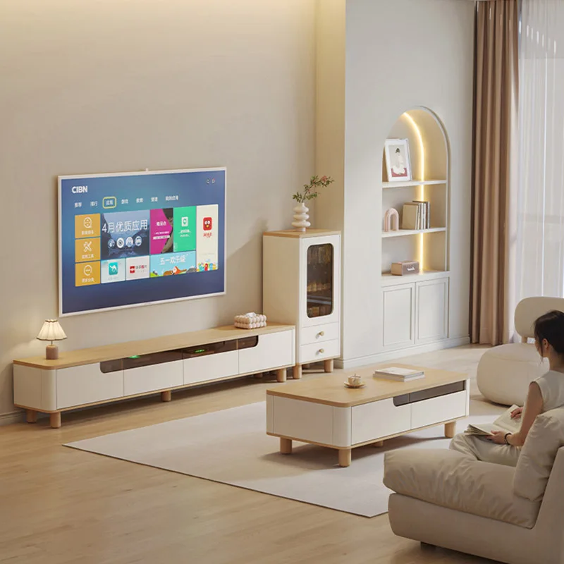 Spa Premium TV Stand Beauty Contemporary Media Console Folding Functional Fernsehschrank Living Room Cabinet Furniture