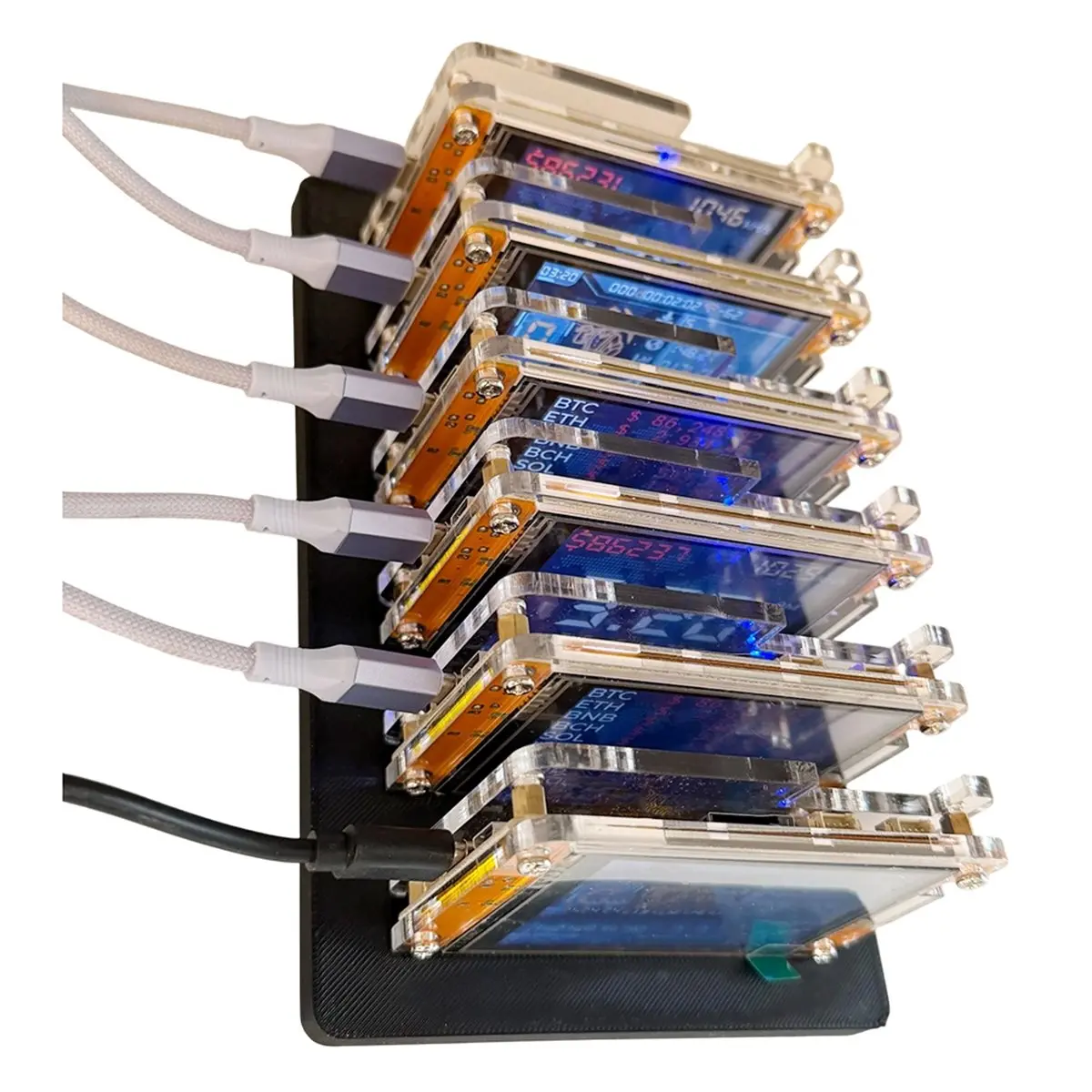 Super Hot Sale Brand 6X 1030KH/S NMMiner NerdMiner+6 Slots Stand Bitcoin Crypto Solo Miner