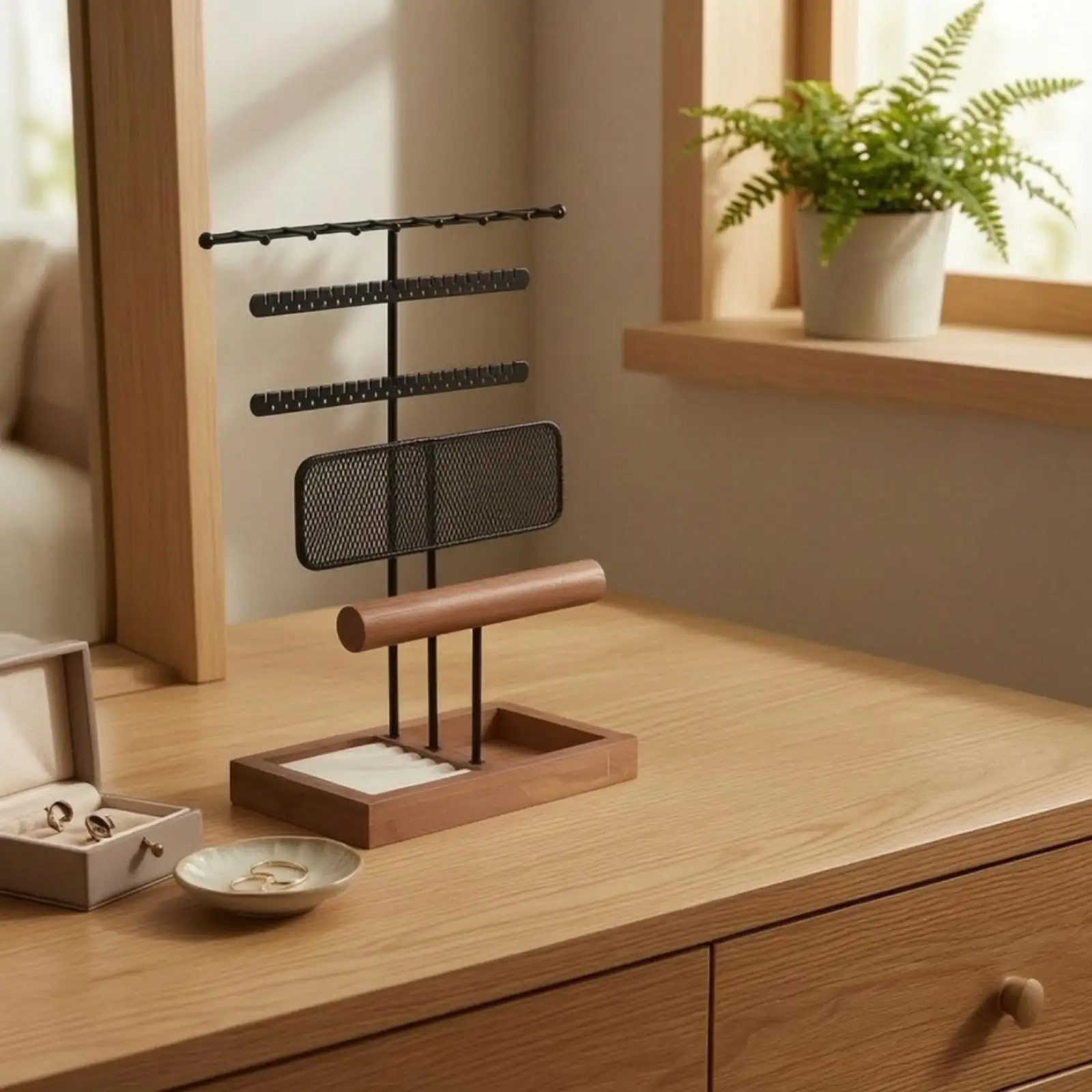 Jewelry Holder Display Stand for Women Multi Tier Necklace Bracelet Earring Organizer Tabletop Vanity Storage Rack