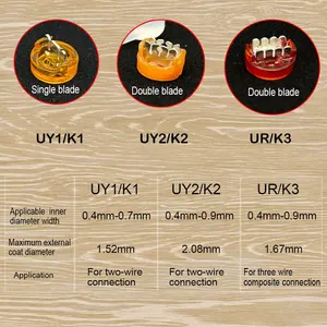 Zeorex 100pcs K1 K2 K3 Spleißdrahtanschluss RJ45 RJ11 Verdrahtung Ethernet -Telefonkabelnetznetzkabel UY2 Kabel Terminal 6 Hauptverkaufsadresse RJ11 - №2