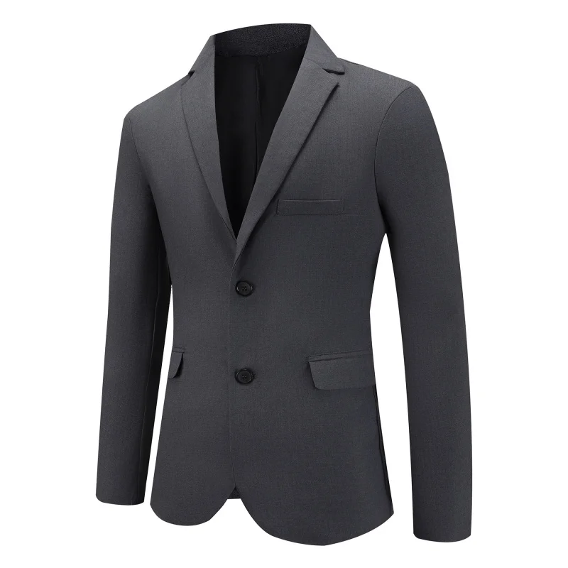 

2025trendy men's casual fashion suit jacket mature and stable temperament turn-down collar business casual suit