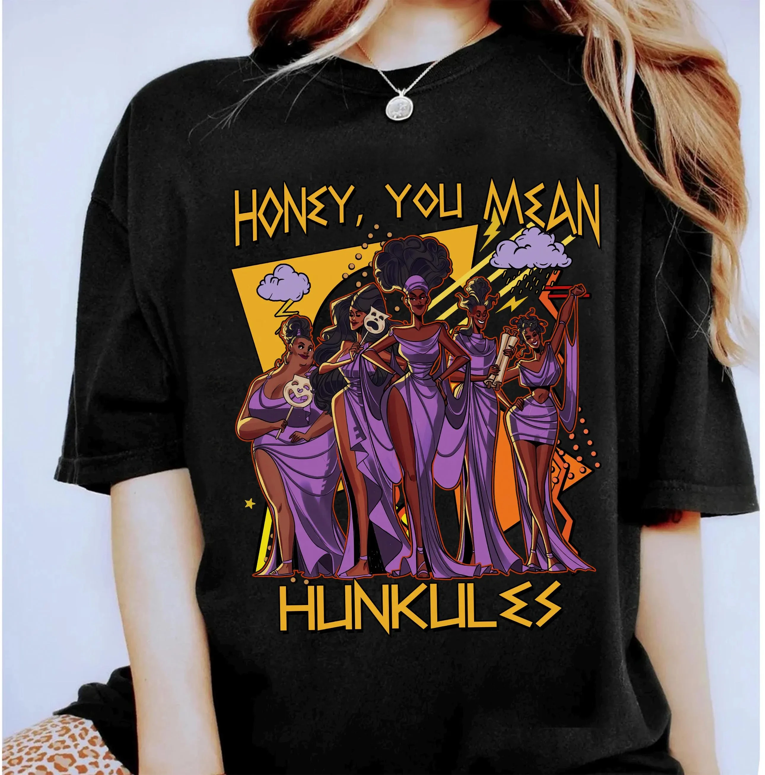 تي شيرت ديزني هرقل 1997 Muse Girls Honey You Mean Hunkles Retro 90s، قميص عائلة ديزني لاند، المملكة السحرية، هدية عيد ميلاد