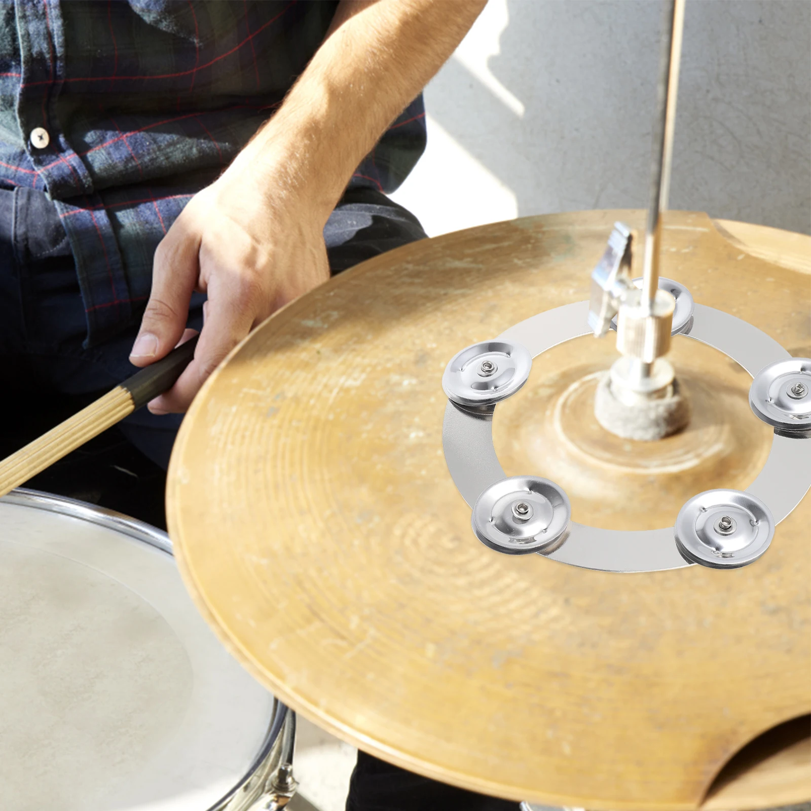 

Cymbal Bell Drum Accessories Hi-hat for Replace & Percussion Stainless Steel Cymbals Sturdy