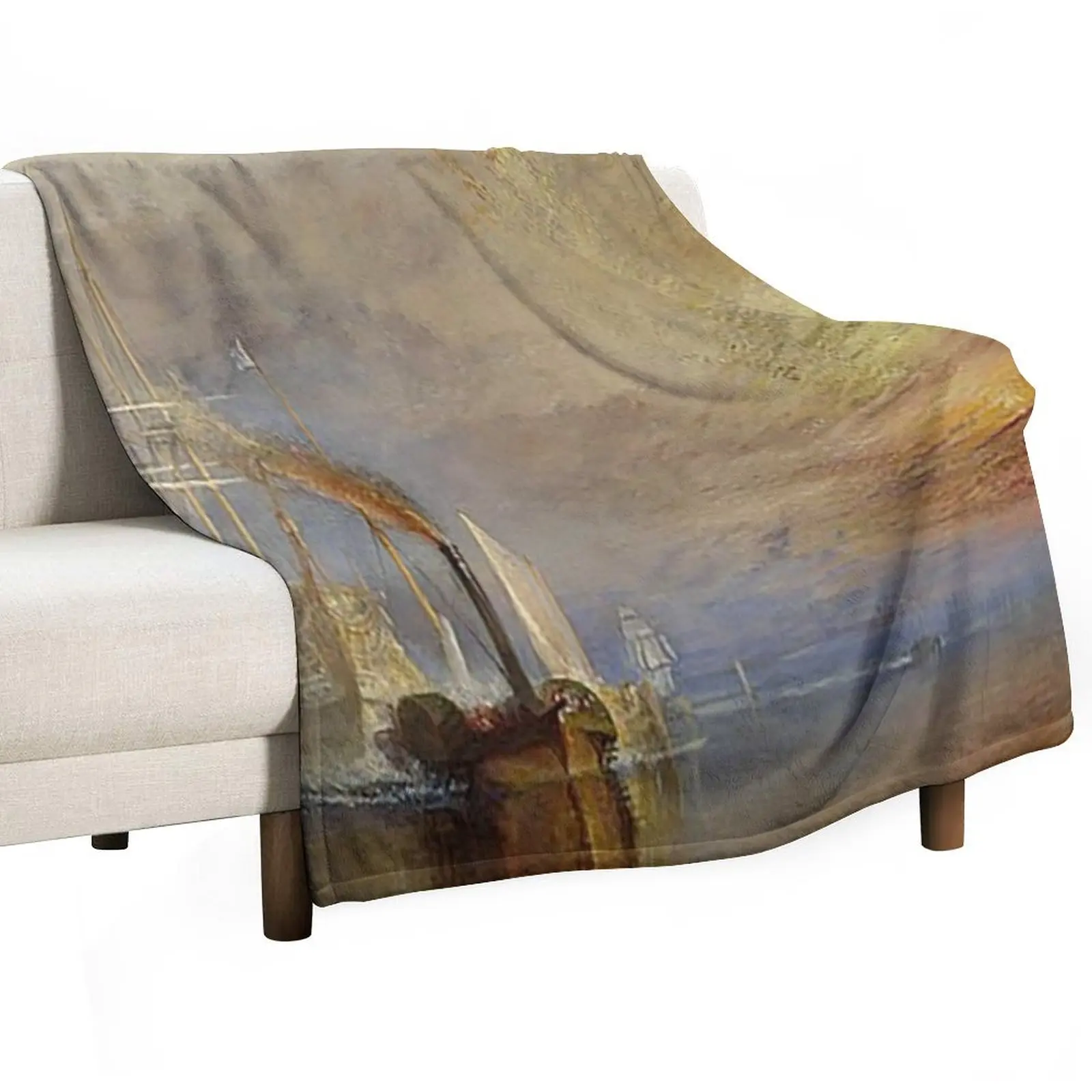

The Fighting Temeraire JMW Turner Throw Blanket Thermals For Travel Decorative Sofas Bed covers Sofa Throw Blankets