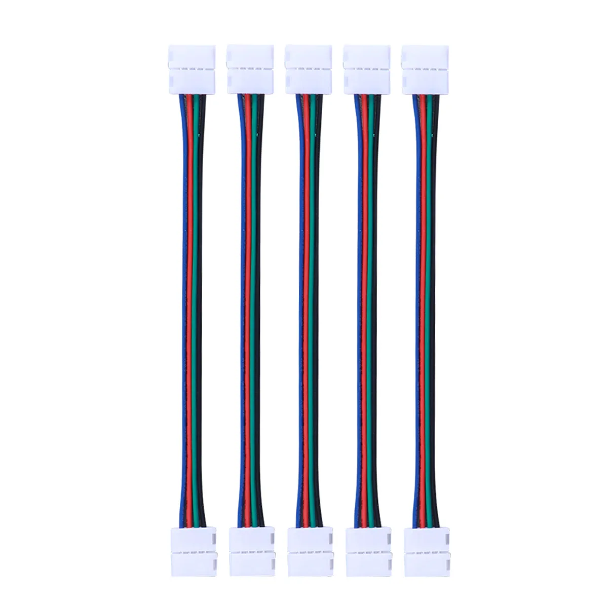 

5Pcs 4 Pin 10mm LED Strip Connector 5050 Rgb Solderless Jumper for Waterproof and Nonwaterproof Strips LED Connector