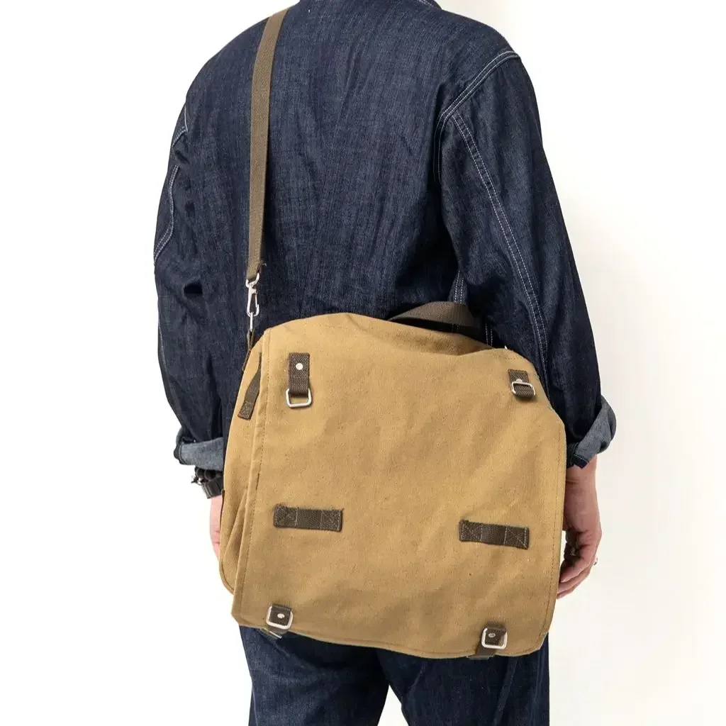 WW2 German Tactical Bag Canvas Shoulder BagTactical Retro WW2 Bread Pouch Camping Equipment Hiking Vintage Kit