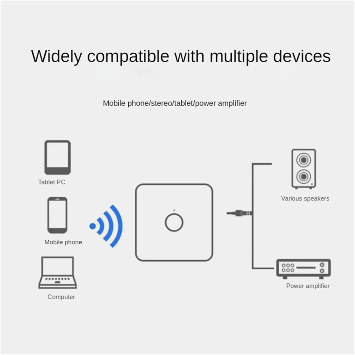 ブルートゥース5.1付きオーディオレシーバー,ワイヤレスアダプター,ステレオ音楽,AUX,3.5mm