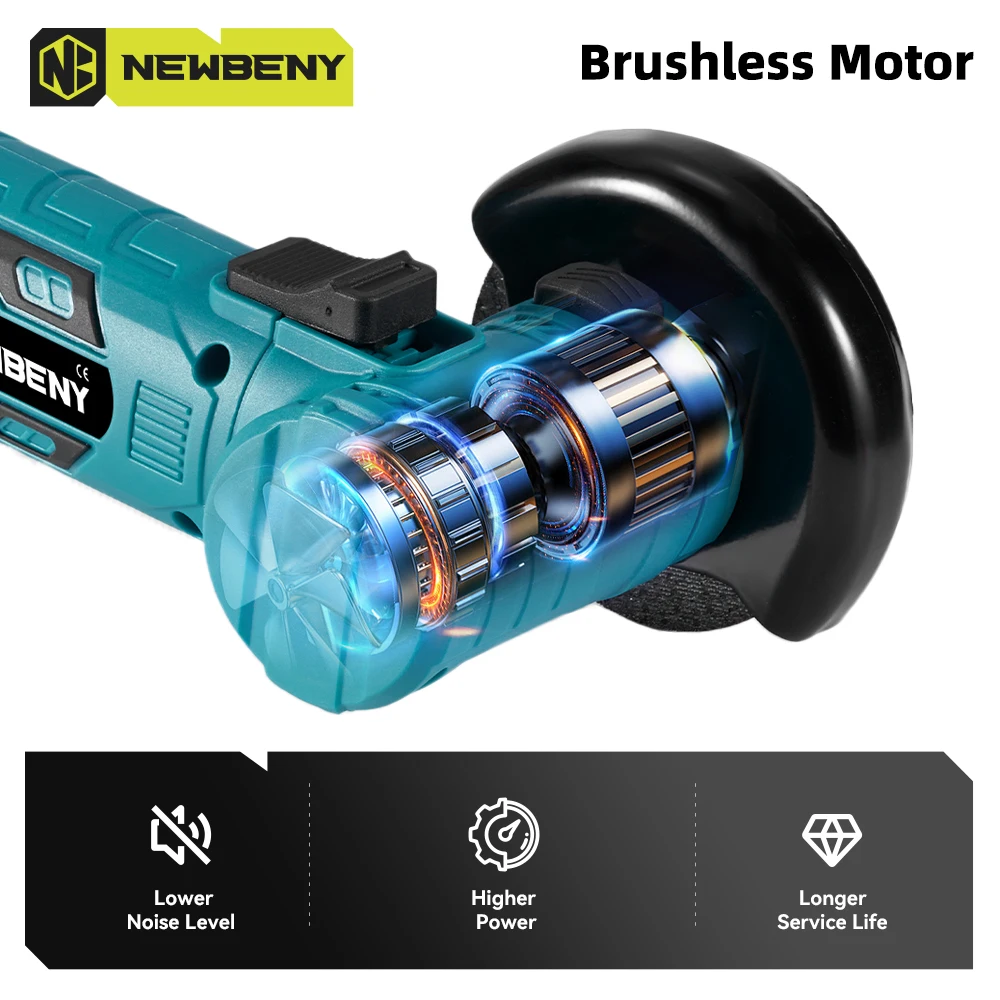 3 Inch Mini Brushless Electric Angle Grinder Cordless Polishing Grinding Machine Cutting Woodworking Tool For Makita 18V Battery