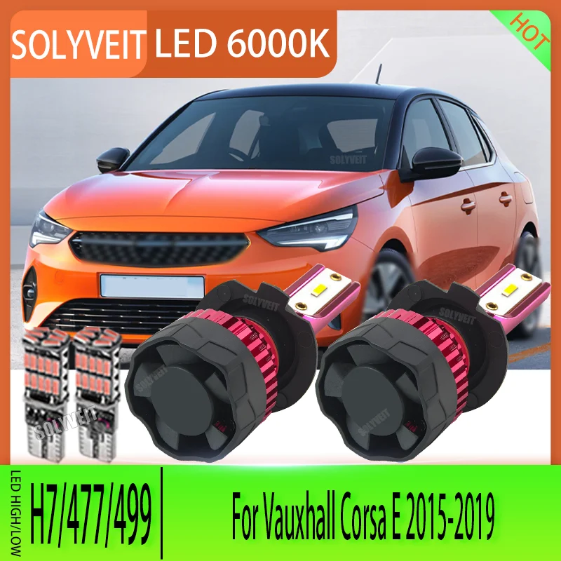 

LED Headlight H7/477/499 High Low Beam The Brighter Choice for Drivers 6000k White For Vauxhall Corsa E 2015 2016 2017 2018 2019