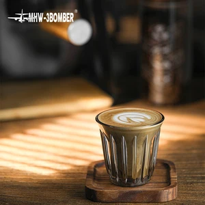 MHW-3BOMBER, Kaymaz, Latte fincan seti, Kupalar, Bardak, Cam, Kaymaz, Sanat, Şerit espresso bardakları, noel hediyesi Kahve Sevgilisi için, 160ml Kupanın 6 büyük satışı, sanat-no. 2