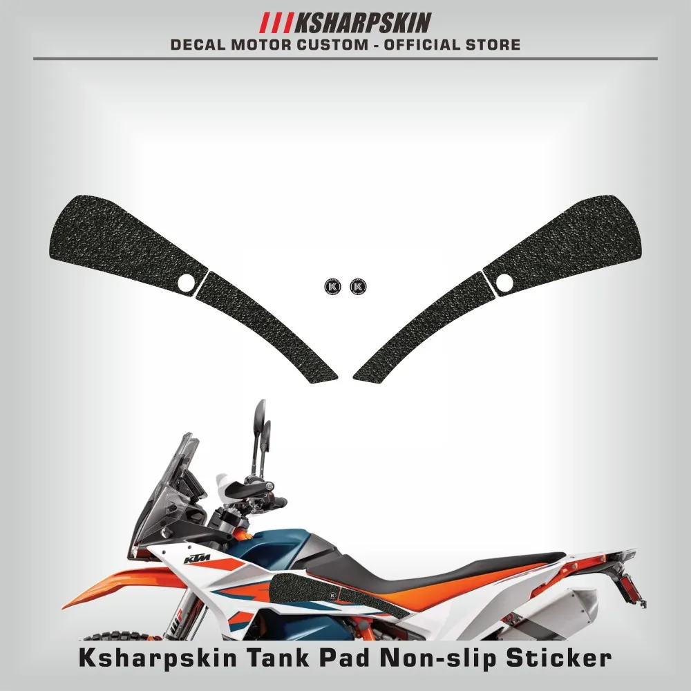 

Motorcycle protection pad grip fuel tank pad sticker gasoline knee traction side Non-slip decals for KTM 890 ADVENTURE R 2023-24