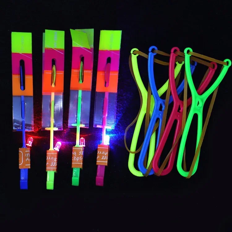 LED Light Up Flying Dragonfly Toy - Funny Slingshot Arrow Glow Flashing Party Gift for Kids