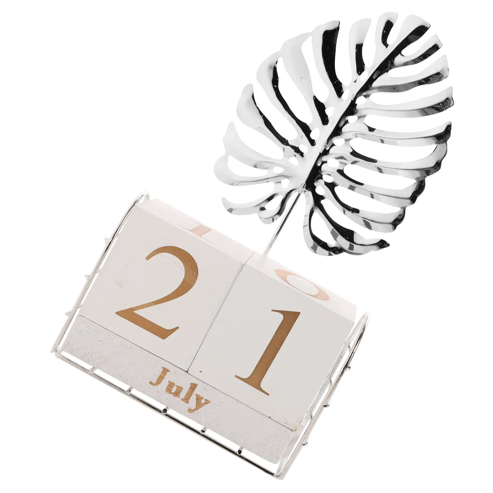 

Solid Wood Calendar Blocks Perpetual Desktop Calendar Creative Reusable Month Date Display for Desk Table Office Home Decor