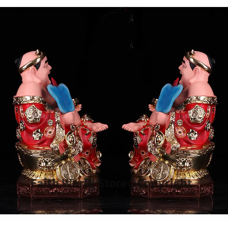 A pair Asia family Worship Vietnam Thailand God of Wealth Mammon bring wealth good luck buddha efficacious Feng Shui ornament