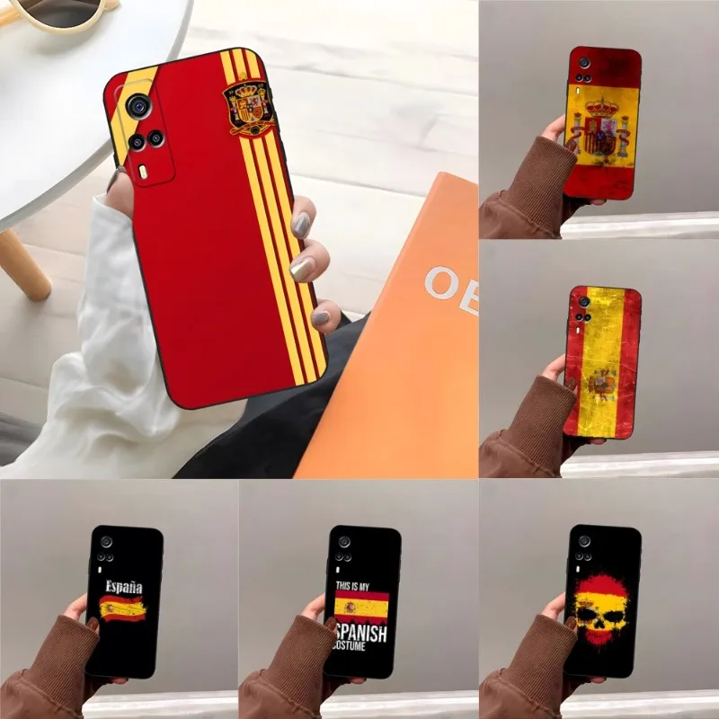 Spanish Flag Phone Case For VIVO Y31 T1 Y33S Y21 Y76S Y74S Y73 X80 NEO5 IQOO Z6 9 NEO05S S12PRO Y26S V23 PRO Cover