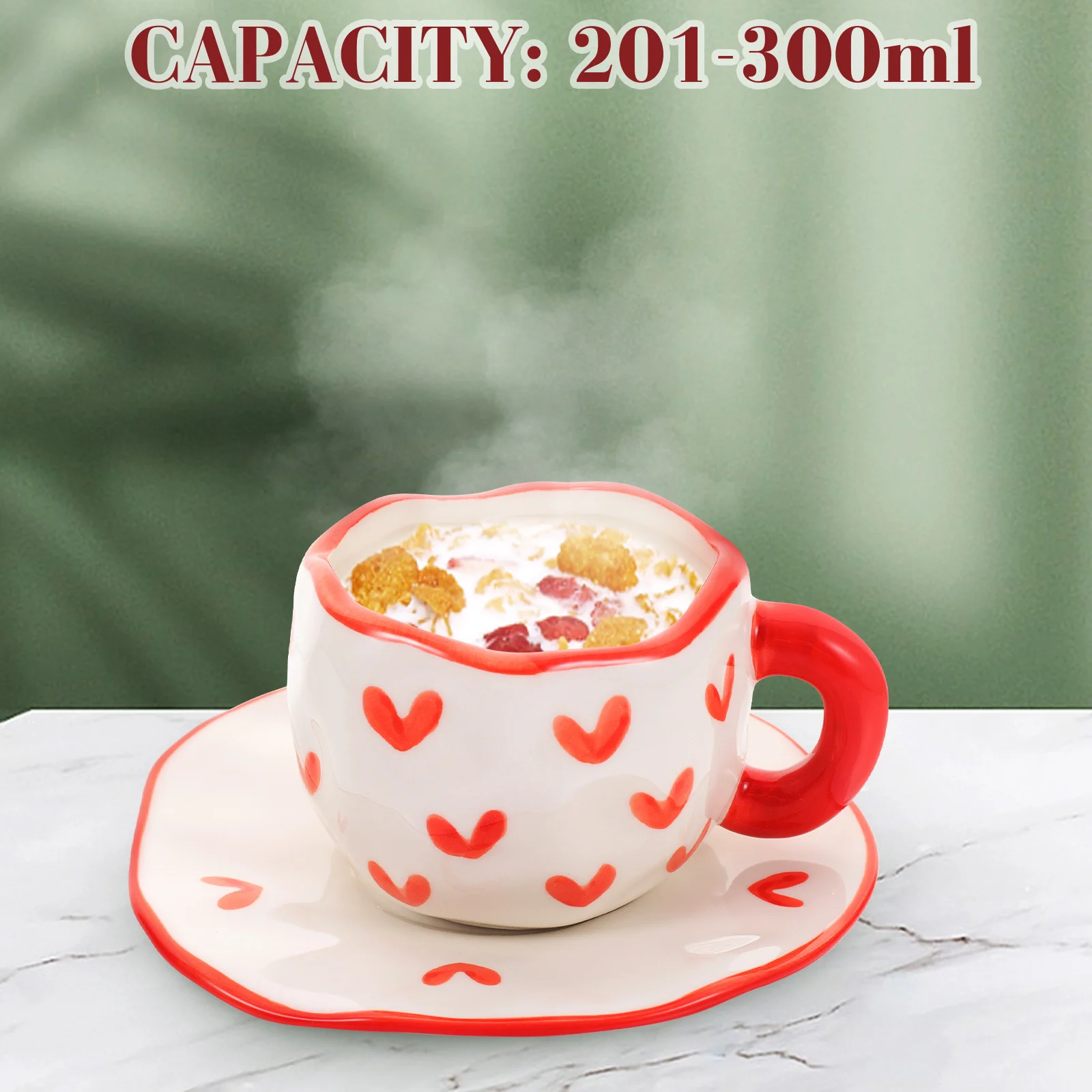 

Ручная роспись керамическая кофейная чашка, уникальная нерегулярная кружка для молока для домашнего офиса, кафе, ежедневного использования, блюдце, живопись, кофейная чашка