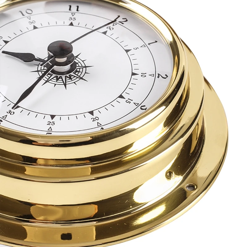 4 pezzi/set termometro igrometro barometro orologio orologio in rame per guscio zirconio marino per stazione meteorologica