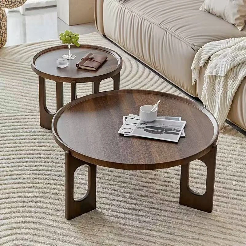 Nordic Minimalist Round Coffee Table Luxury Modern Side Table for Small Space Living Room Hotel Home Decor Creative Design