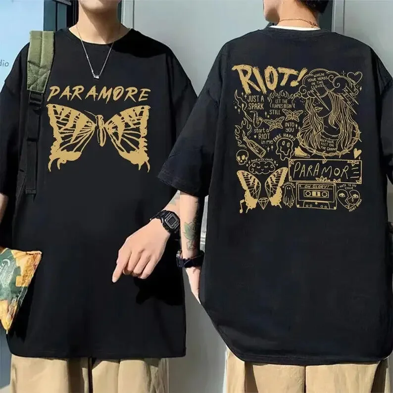 Paramore Doodle เสื้อยืด paramore อัลบั้มเนื้อเพลง merch