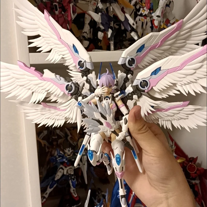 ในสต็อกต้นฉบับทั่วไปอะนิเมะรูป Ms 07 Zhuge Liang Bai Ze Colletion Mobile Suit Girl Action Figure ของเล่นของขวัญวันเกิด