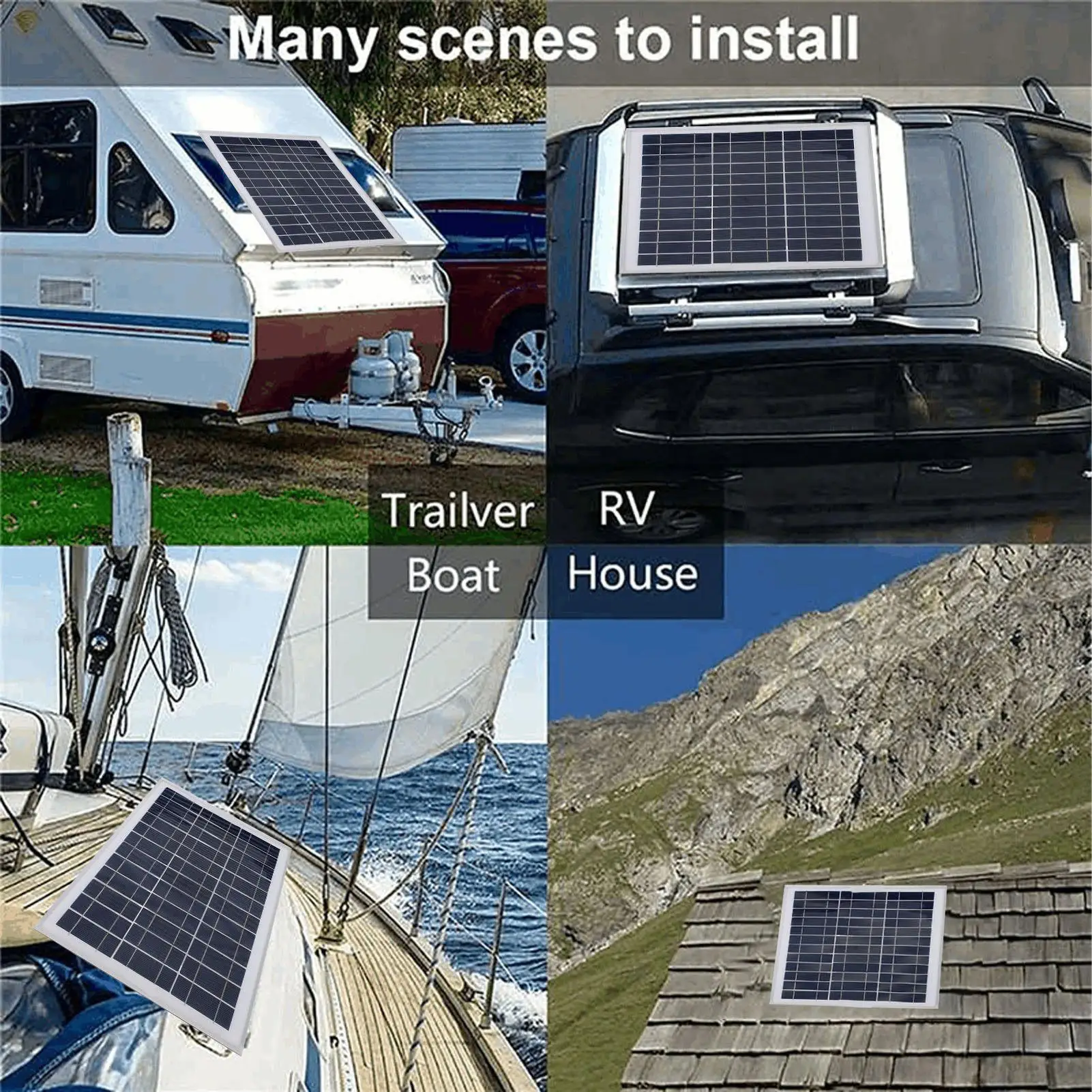 

Комплект питания солнечной панели, зарядное устройство для фокуса солнечной батареи, комплект для зарядки контроллера для автомобильного грузовика, мотоцикла, морского пехотинца