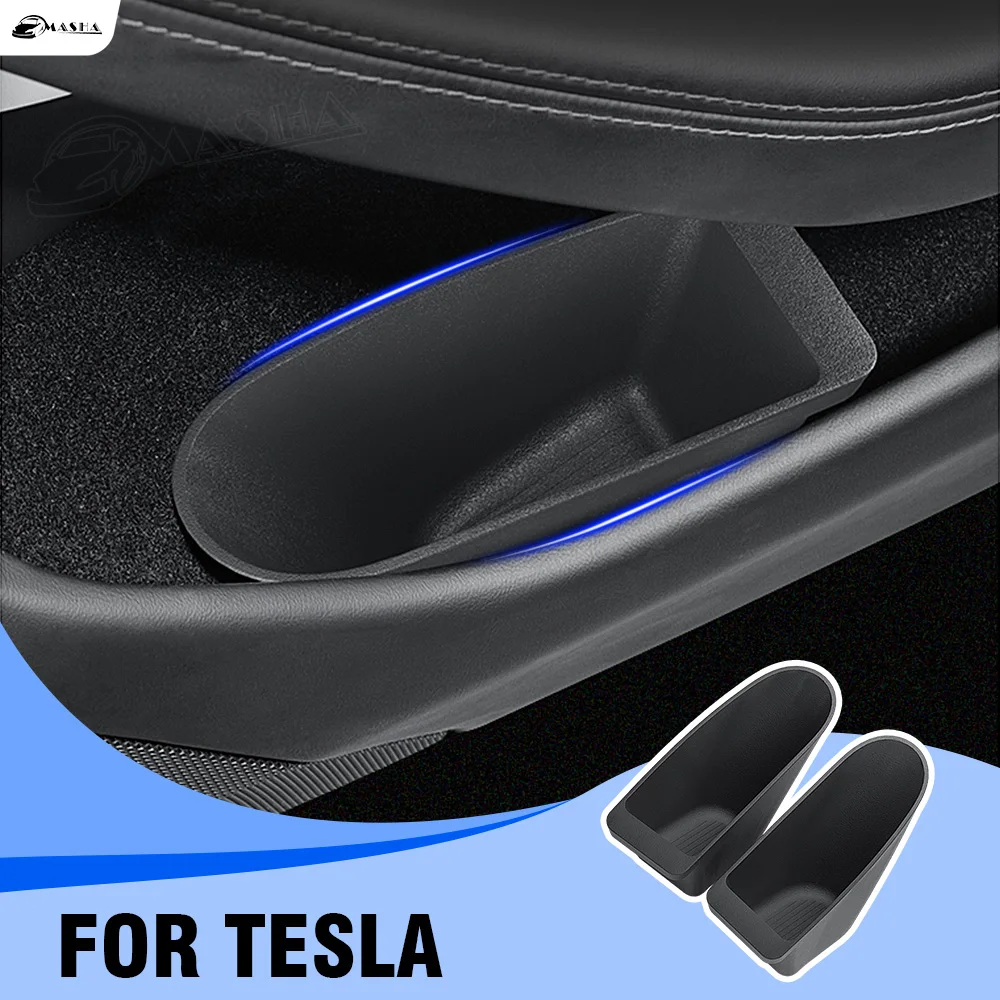 

for Tesla Model Y Juniper 2025 2026 Trash Can Car Door Trash Bins Storage Boxes Interior Garbage Can Front Door Organizer