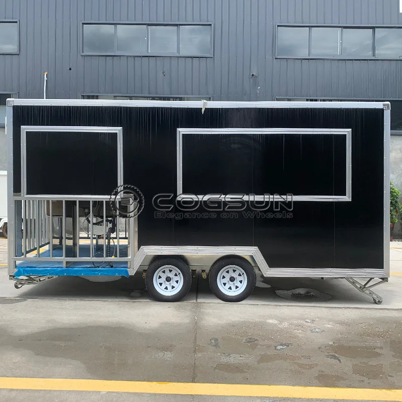 

Фудтраки Cogsun: Прицеп-кухня с полным оснащением, двойным обслуживанием (кофе и завтраки), для работы утром и днем