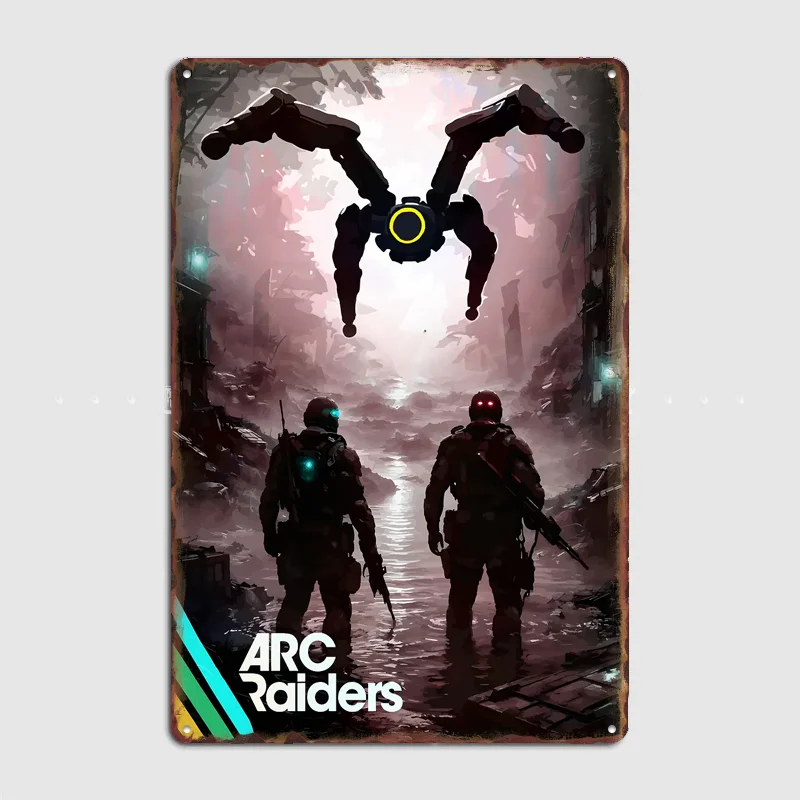 Arc Raiders Game Poster Metal Tin Sign Indoor Outdoor Home Decor Bar Custom Posters Wall Room Decorations