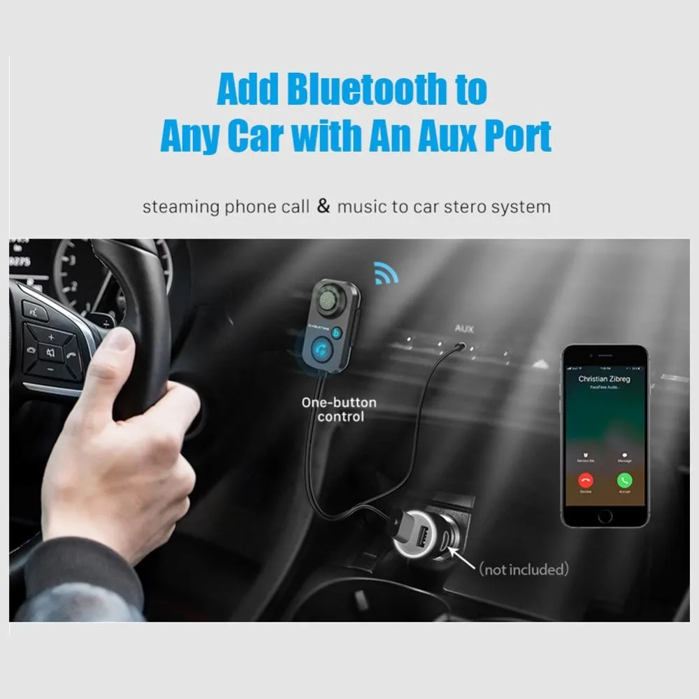 Car Bluetooth-compatible Transmitter AUX Audio 3.5mm Wireless Adapter Bluetooth Receiver 5.1 for Car Amplifier Speaker Headphone