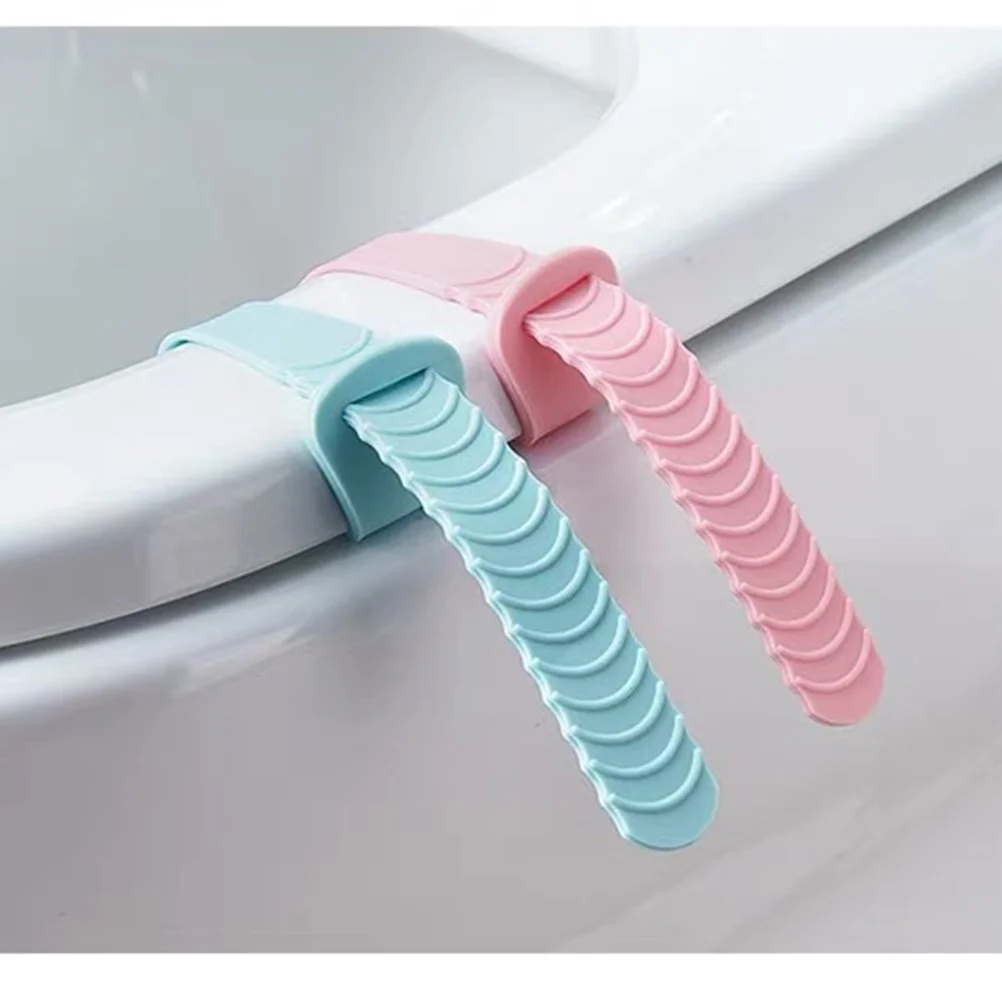 

7 pcs Toilet Seat Lifter Blue Tpr Soft Odorless Sanitary Strong Adhesive Easy Install Creative Bathroom Accessory For