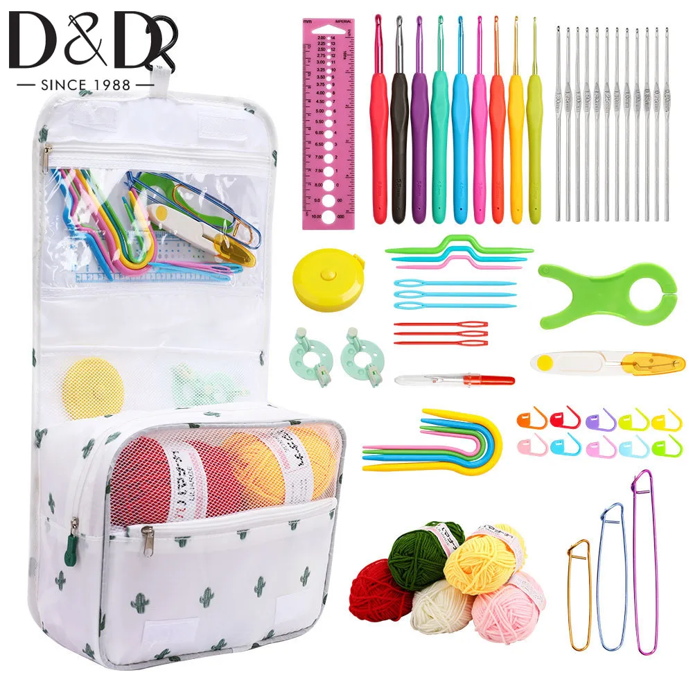 Crochet Hook Set Soft Grip Handles Crochet Needle Accessories Crochet Kit Case Ergonomic Beginners Crochet Lover