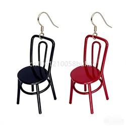 Funny Exaggeration Mini Chair Earrings Female Creative Hand-made Diy Hip Hop Jewelry Gifts Prom Party Personality Accessories
