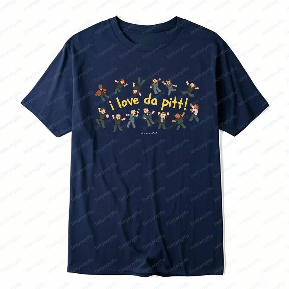 The Pitt Fan Tshirt I Love Da Pitt Cute Cast Design Medical Drama Tops TV Show Fan Tee Retro Simple Kawaii Clothes for Women