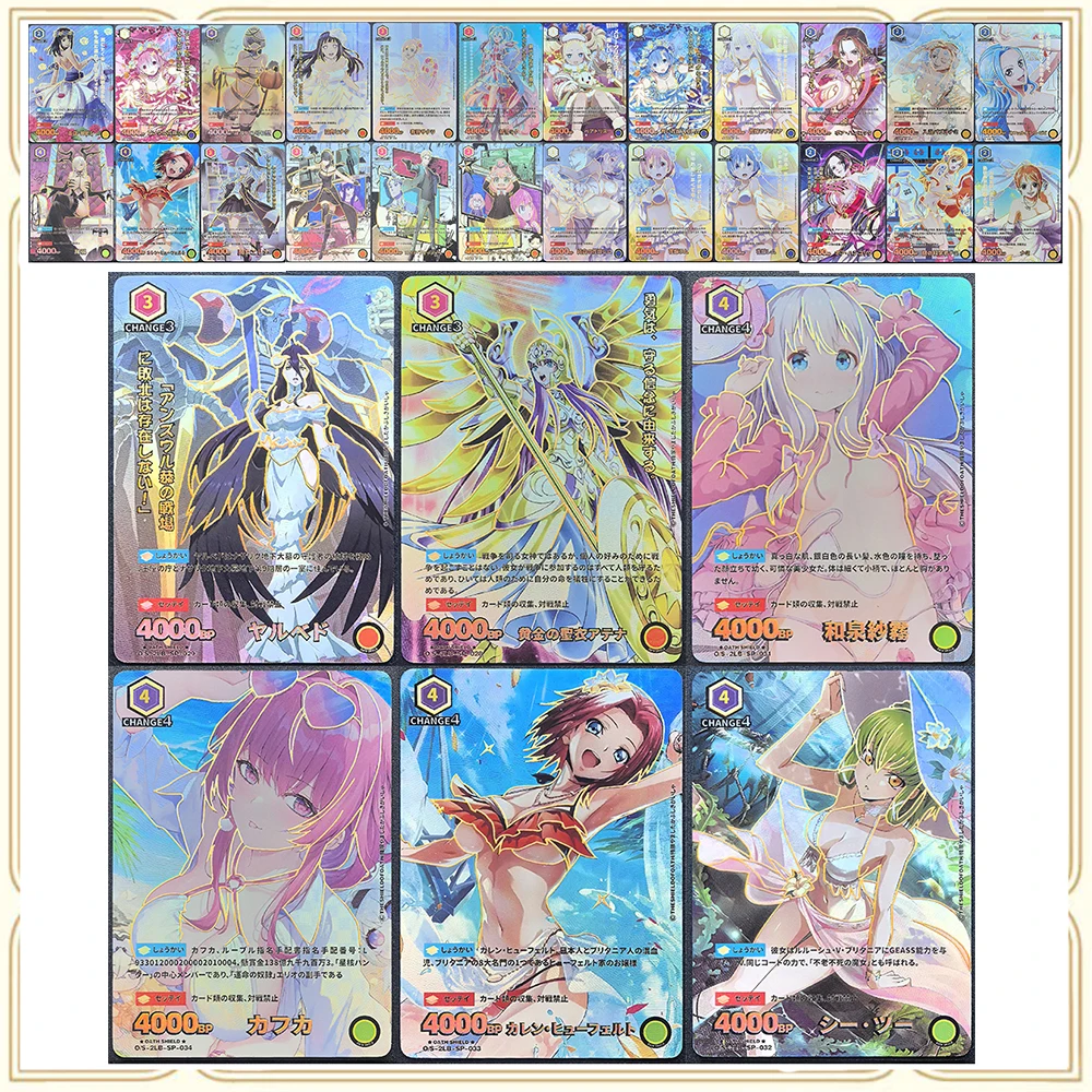 Anime Oath Shield Character Advanced Flash Collectible Card Games Toys Christmas Birthday Gifts Board Game One Piece Naruto